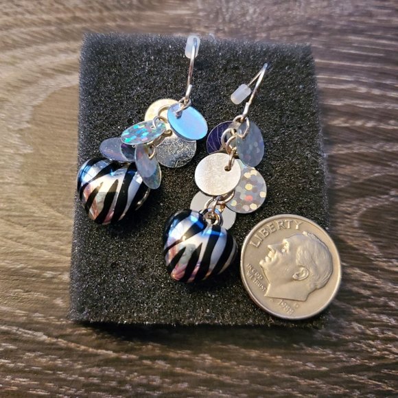 Pink Zebra Print Heart Necklace & Earrings Bundle - Picture 6 of 9